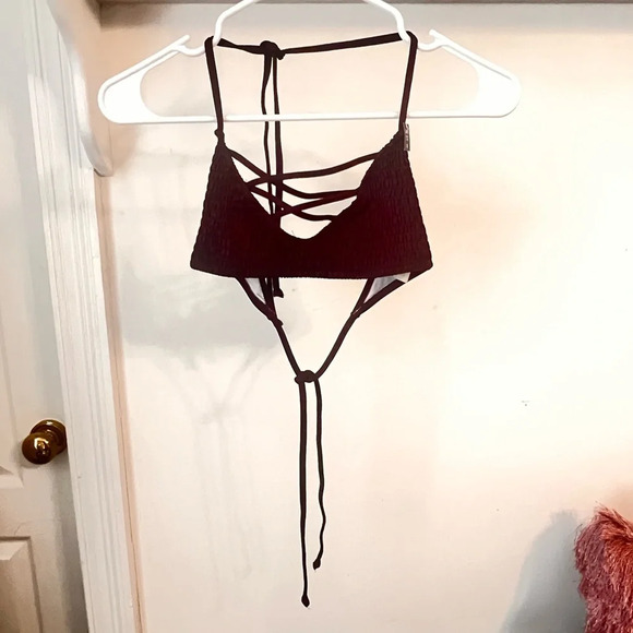 FINAL PRICE NWT Maroon Pink Victoria’s Secret Swimsuit Top - Picture 1 of 11